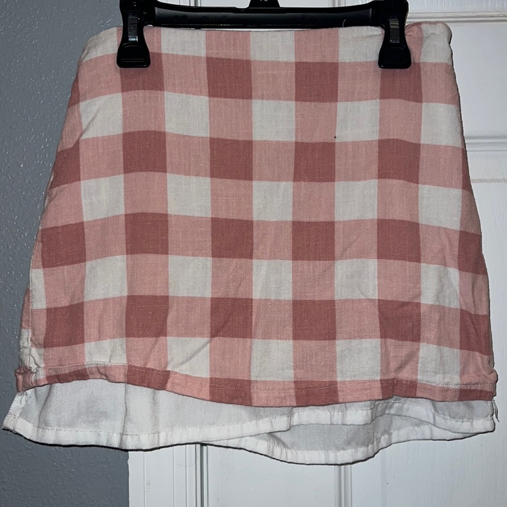 Forever 21 Pink and White Plaid Skirt | Size S |